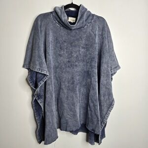 Aritzia Wilfred Free Funnelneck Berenson‎ Cape Washed Blue Sz S/M Cotton Modal